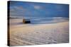 USA, Idaho, Small Barn in Snow Covered Field-Terry Eggers-Stretched Canvas