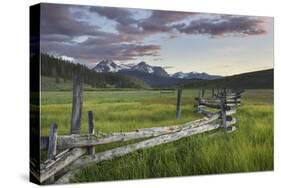 USA, Idaho. Wetlands in Stanley Basin, Sawtooth Mountains.-Alan Majchrowicz-Stretched Canvas