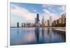 Usa, Illinois, Chicago, City Skyline and Lake Michigan-Gavin Hellier-Framed Photographic Print