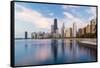 Usa, Illinois, Chicago, City Skyline and Lake Michigan-Gavin Hellier-Framed Stretched Canvas