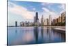 Usa, Illinois, Chicago, City Skyline and Lake Michigan-Gavin Hellier-Stretched Canvas