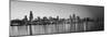 USA, Illinois, Chicago, Dusk View of the Skyline from Lake Michigan-Nick Ledger-Mounted Photographic Print