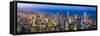 USA, Illinois, Chicago. Elevated Dusk View over the City from the Willis Tower.-Nick Ledger-Framed Stretched Canvas