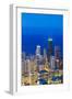 USA, Illinois, Chicago. Elevated Dusk View over the City from the Willis Tower.-Nick Ledger-Framed Photographic Print