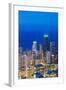 USA, Illinois, Chicago. Elevated Dusk View over the City from the Willis Tower.-Nick Ledger-Framed Photographic Print