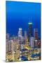 USA, Illinois, Chicago. Elevated Dusk View over the City from the Willis Tower.-Nick Ledger-Mounted Photographic Print