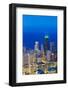 USA, Illinois, Chicago. Elevated Dusk View over the City from the Willis Tower.-Nick Ledger-Framed Photographic Print