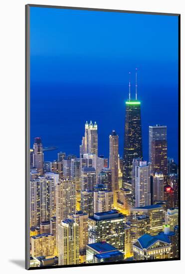 USA, Illinois, Chicago. Elevated Dusk View over the City from the Willis Tower.-Nick Ledger-Mounted Photographic Print