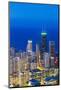USA, Illinois, Chicago. Elevated Dusk View over the City from the Willis Tower.-Nick Ledger-Mounted Photographic Print