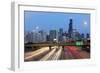 USA, Illinois, Chicago, Interstate Leading Downtown-Gavin Hellier-Framed Photographic Print