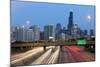 USA, Illinois, Chicago, Interstate Leading Downtown-Gavin Hellier-Mounted Photographic Print