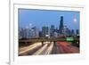 USA, Illinois, Chicago, Interstate Leading Downtown-Gavin Hellier-Framed Photographic Print