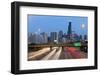 USA, Illinois, Chicago, Interstate Leading Downtown-Gavin Hellier-Framed Photographic Print