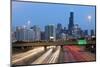 USA, Illinois, Chicago, Interstate Leading Downtown-Gavin Hellier-Mounted Photographic Print