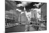 USA, ILlinois, Chicago. Michigan Street Bridge over the River-Petr Bednarik-Mounted Photographic Print