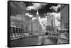 USA, ILlinois, Chicago. Michigan Street Bridge over the River-Petr Bednarik-Framed Stretched Canvas