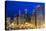 USA, Illinois, Chicago. Night Time View over the City.-Nick Ledger-Stretched Canvas