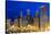 USA, Illinois, Chicago. Night Time View over the City.-Nick Ledger-Stretched Canvas