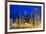 USA, Illinois, Chicago. Night Time View over the City.-Nick Ledger-Framed Photographic Print