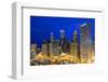 USA, Illinois, Chicago. Night Time View over the City.-Nick Ledger-Framed Photographic Print