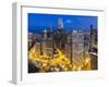 USA, Illinois, Chicago, Panoramic View over the City-Nick Ledger-Framed Photographic Print