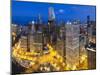USA, Illinois, Chicago, Panoramic View over the City-Nick Ledger-Mounted Photographic Print