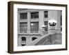 USA, ILlinois, Chicago, Sandstone Rail with Two Lamp Posts-Petr Bednarik-Framed Premium Photographic Print