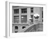 USA, ILlinois, Chicago, Sandstone Rail with Two Lamp Posts-Petr Bednarik-Framed Premium Photographic Print