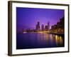 Usa, Illinois, Chicago Skyline and Lake Michigan, Night-Robert Glusic-Framed Photographic Print