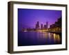 Usa, Illinois, Chicago Skyline and Lake Michigan, Night-Robert Glusic-Framed Photographic Print