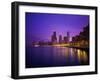 Usa, Illinois, Chicago Skyline and Lake Michigan, Night-Robert Glusic-Framed Photographic Print