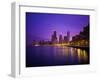 Usa, Illinois, Chicago Skyline and Lake Michigan, Night-Robert Glusic-Framed Photographic Print