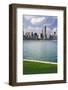 USA, Illinois, Chicago. Skyline and Lake Michigan.-Jaynes Gallery-Framed Photographic Print