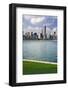 USA, Illinois, Chicago. Skyline and Lake Michigan.-Jaynes Gallery-Framed Photographic Print