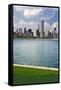 USA, Illinois, Chicago. Skyline and Lake Michigan.-Jaynes Gallery-Framed Stretched Canvas