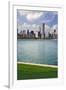 USA, Illinois, Chicago. Skyline and Lake Michigan.-Jaynes Gallery-Framed Premium Photographic Print