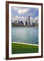 USA, Illinois, Chicago. Skyline and Lake Michigan.-Jaynes Gallery-Framed Premium Photographic Print