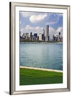 USA, Illinois, Chicago. Skyline and Lake Michigan.-Jaynes Gallery-Framed Premium Photographic Print