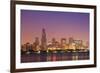 USA, Illinois, Chicago. Sunrise skyline and Lake Michigan.-Jaynes Gallery-Framed Premium Photographic Print