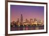 USA, Illinois, Chicago. Sunrise skyline and Lake Michigan.-Jaynes Gallery-Framed Premium Photographic Print