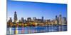 Usa, Illinois, Chicago. the City Skyline and a Frozen Lake Michigan.-Nick Ledger-Mounted Photographic Print