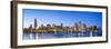 Usa, Illinois, Chicago. the City Skyline and a Frozen Lake Michigan.-Nick Ledger-Framed Photographic Print