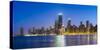 Usa, Illinois, Chicago. the City Skyline from North Avenue Beach.-Nick Ledger-Stretched Canvas