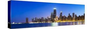 Usa, Illinois, Chicago. the City Skyline from North Avenue Beach.-Nick Ledger-Stretched Canvas