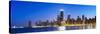 Usa, Illinois, Chicago. the City Skyline from North Avenue Beach.-Nick Ledger-Stretched Canvas