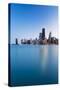 Usa, Illinois, Chicago. the City Skyline from North Avenue Beach.-Nick Ledger-Stretched Canvas