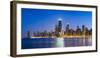 Usa, Illinois, Chicago. the City Skyline from North Avenue Beach.-Nick Ledger-Framed Photographic Print