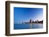 Usa, Illinois, Chicago. the City Skyline from North Avenue Beach.-Nick Ledger-Framed Photographic Print