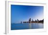 Usa, Illinois, Chicago. the City Skyline from North Avenue Beach.-Nick Ledger-Framed Photographic Print