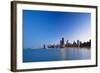 Usa, Illinois, Chicago. the City Skyline from North Avenue Beach.-Nick Ledger-Framed Photographic Print